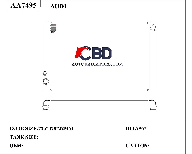 audi radiator aa7495