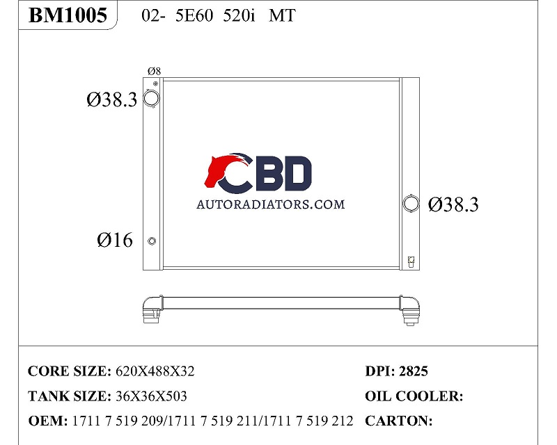 bmw radiator bm1005