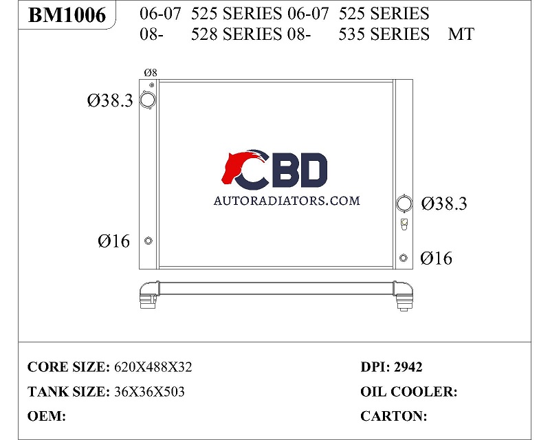 bmw radiator bm1006