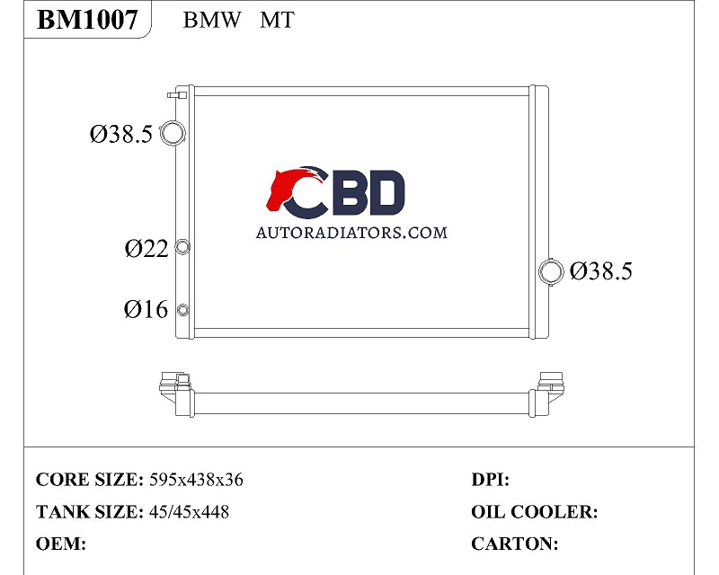 bmw radiator bm1007