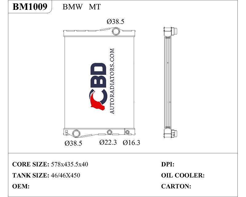 bmw radiator bm1009