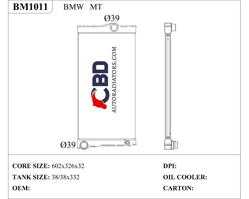 bmw radiator bm1011