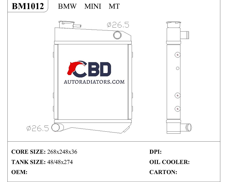 bmw radiator bm1012