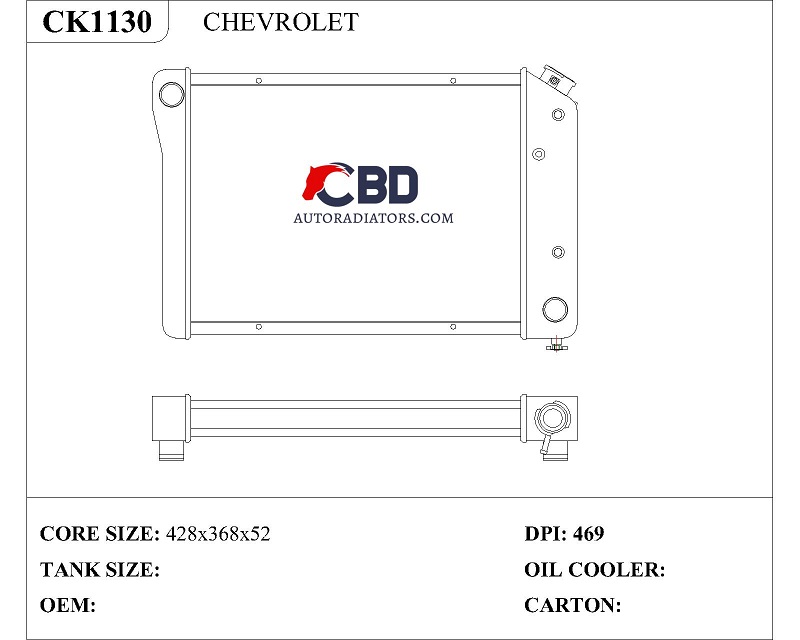 ALL ALUMINUM RADIATOR FOR CHEVROLET  MONZA 1978-1980/CC469 DPI 469