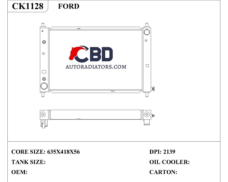 ALL ALUMINUM RADIATOR FOR FORD MUSTANG 1997 1998 1999 2000 2001 2002 2003 2004 4.6L V8/ DPI 2139