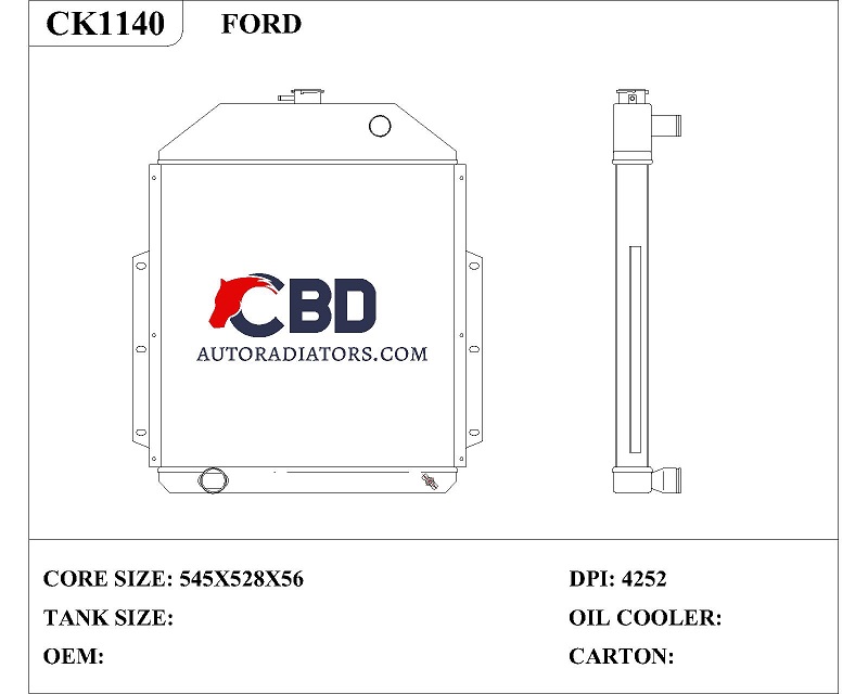 ALL ALUMINUM RADIATOR FOR FORD TRUCK PICKUP/ DPI4252