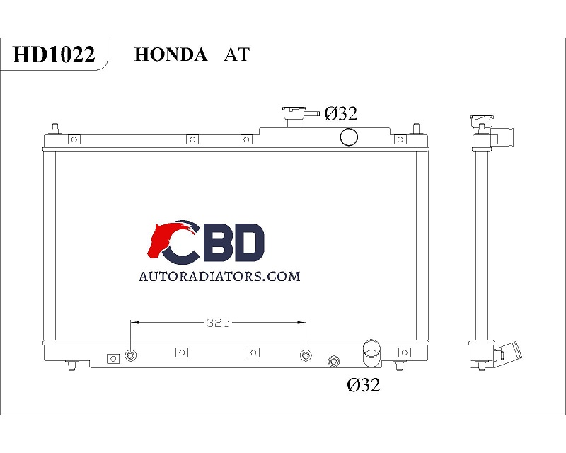 ALL ALUMINUM RADIATOR FOR HONDA AT/