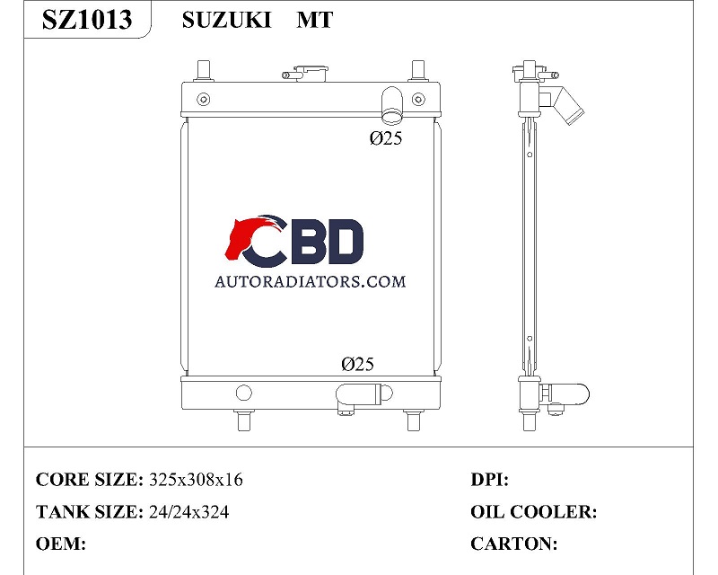 ALL ALUMINUM RADIATOR FOR SUZUKI MT/