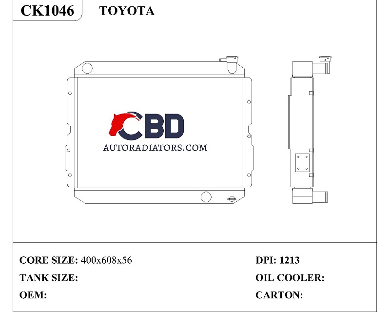  ALL ALUMINUM RADIATOR FOR TOYOTA LAND CRUISER/ CHEVROLET CAPRICE 1991-1993 /CC1213 DPI 1213