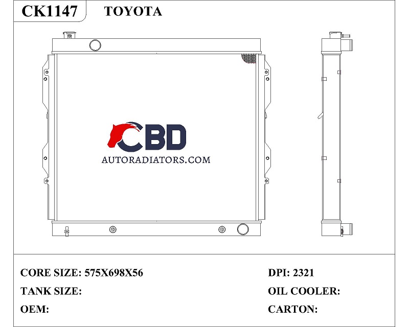 ALL ALUMINUM RADIATOR FOR TOYOTA TUNDRA 2000-2006 4.7 V8/CC2321 DPI 2321