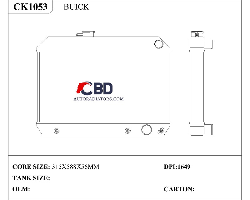 ALL ALUMINUM RADIATOR FOR BUICK SKYLARK 1961-1963/CC1649 DPI 1649