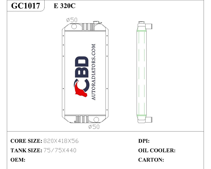 caterpillar radiator gc1017