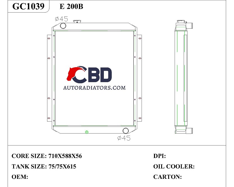 caterpillar radiator gc1039