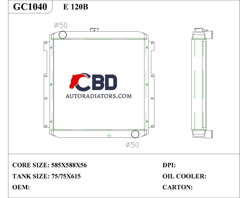 caterpillar radiator gc1040