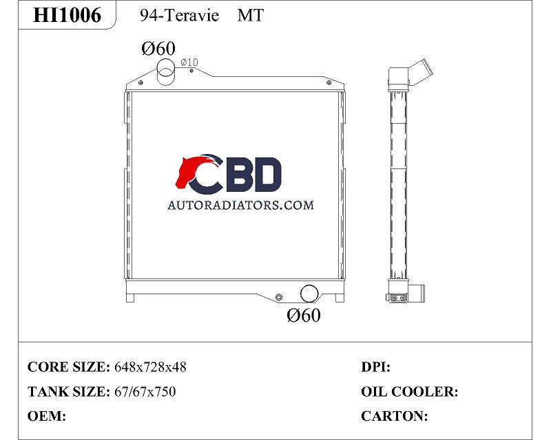 ALL ALUMINUM RADIATOR FOR 94-TERAVIE MT/