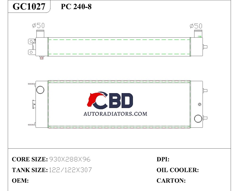 ALL ALUMINUM RADIATOR FOR KOMATSUPC240-8/