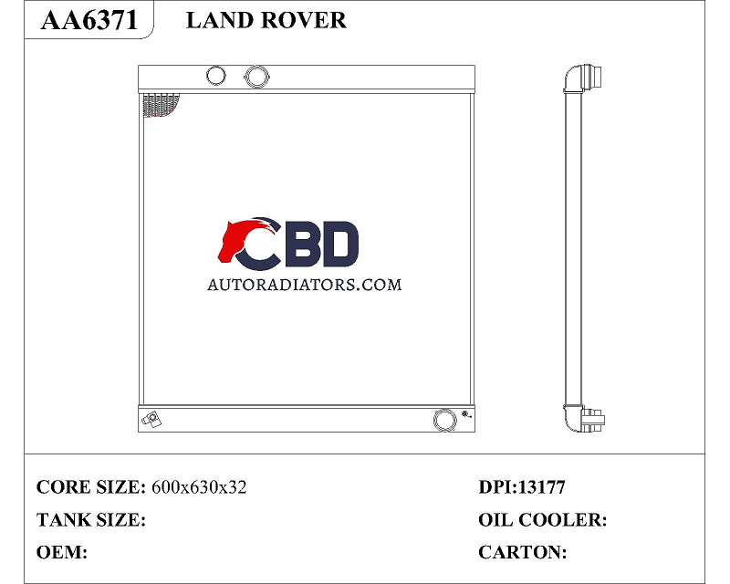 ALL ALUMINUM RADIATOR FOR LAND ROVER LR3 2006-2009 RANE ROVER SPORT 2006-2009/ DPI 13177