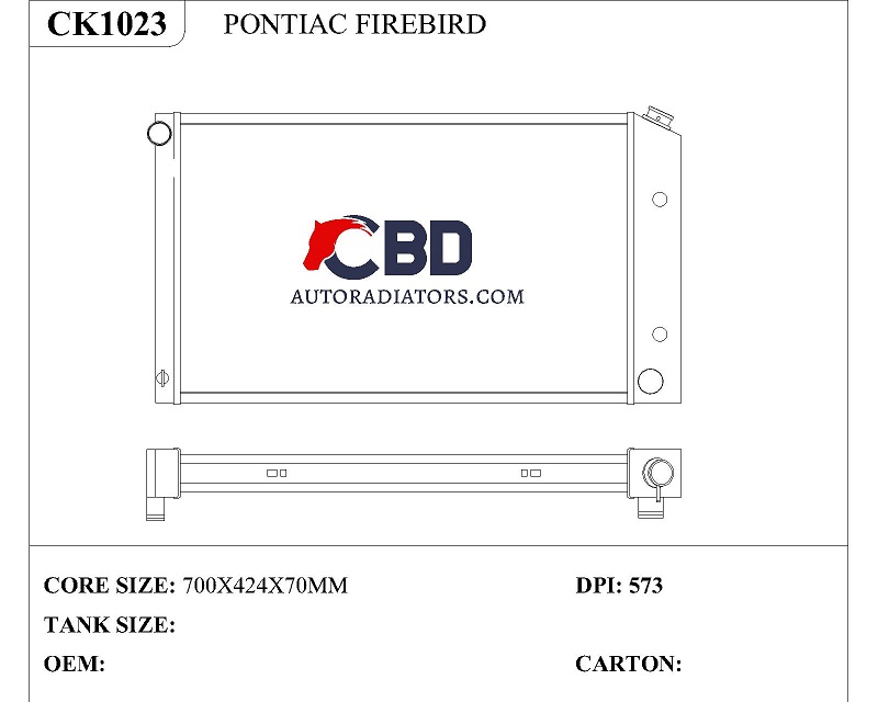 ALL ALUMINUM RADIATOR FOR PONTIAC 1975-1981/CC573 DPI 573