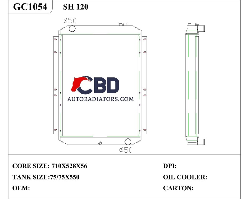 ALL ALUMINUM RADIATOR FOR SUMITOMO  SH120/